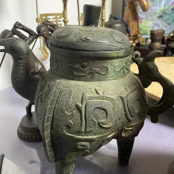 [BUNJANG] Bronze Incense Burner / 공동청동 오라향로 무거움 15만연댜감 좋움