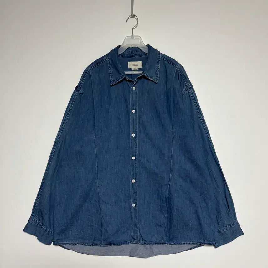 [BUNJANG] LAPOINTE STORE Dark Wash Relaxed Fit Denim Shirt / 라퍼지스토어 데님셔츠