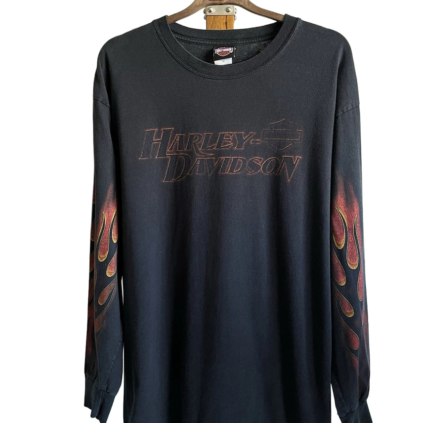 [BUNJANG] 00s Harley-Davidson Pikes Peak Flame Sleeve Long Sleeve XL / 00s 할리데이비슨 파이크스 피크 플레임 슬리브 롱슬리브