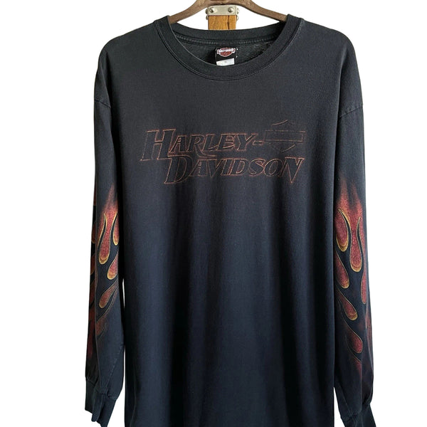 [BUNJANG] 00s Harley-Davidson Pikes Peak Flame Sleeve Long Sleeve XL / 00s 할리데이비슨 파이크스 피크 플레임 슬리브 롱슬리브