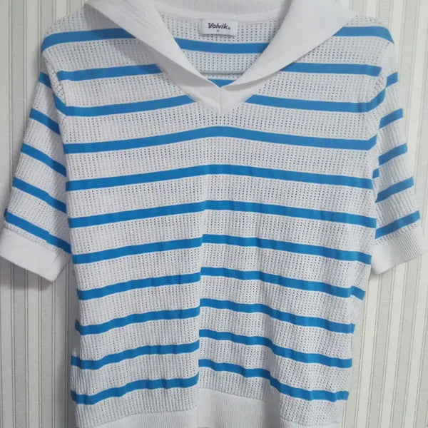 [BUNJANG] Volvik Women's Striped Knit Golf Wear / 볼빅 여성 단가라 골프 의류 니트