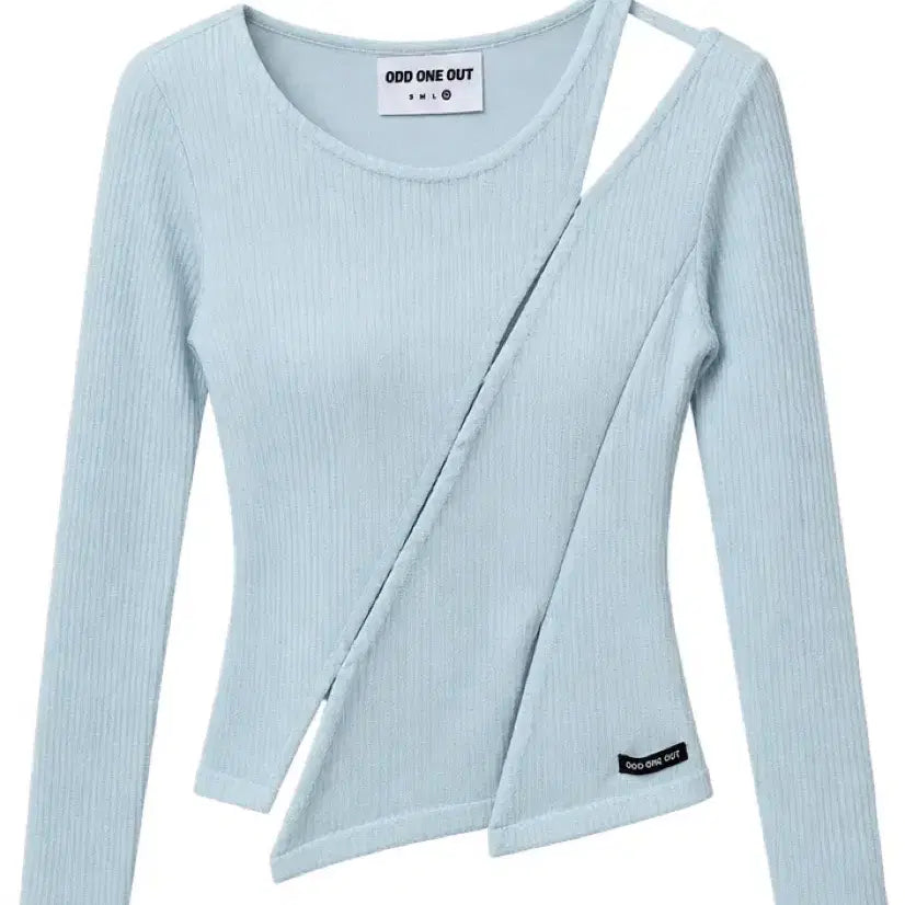 [BUNJANG] ODD ONE OUT Blue Cut-out Long Sleeve T-shirt / ODD ONE OUT 블루 컷아웃 긴팔 티셔츠