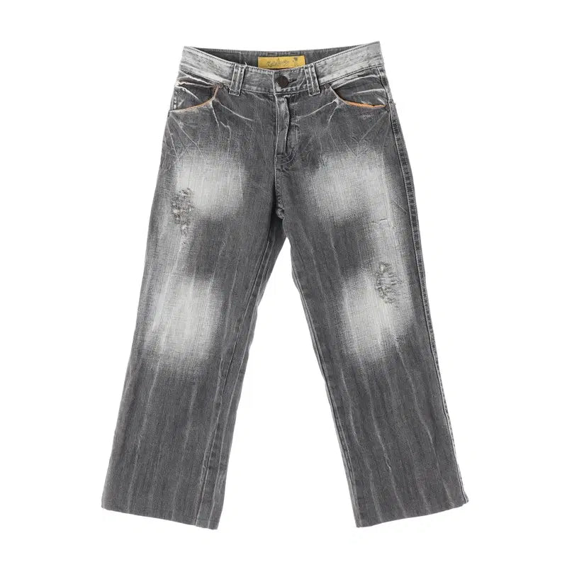 [BUNJANG] KELLO JEANS Bleach Washing Wide Denim Pants / KELLO JEANS 블리치 워싱 와이드 데님 팬츠