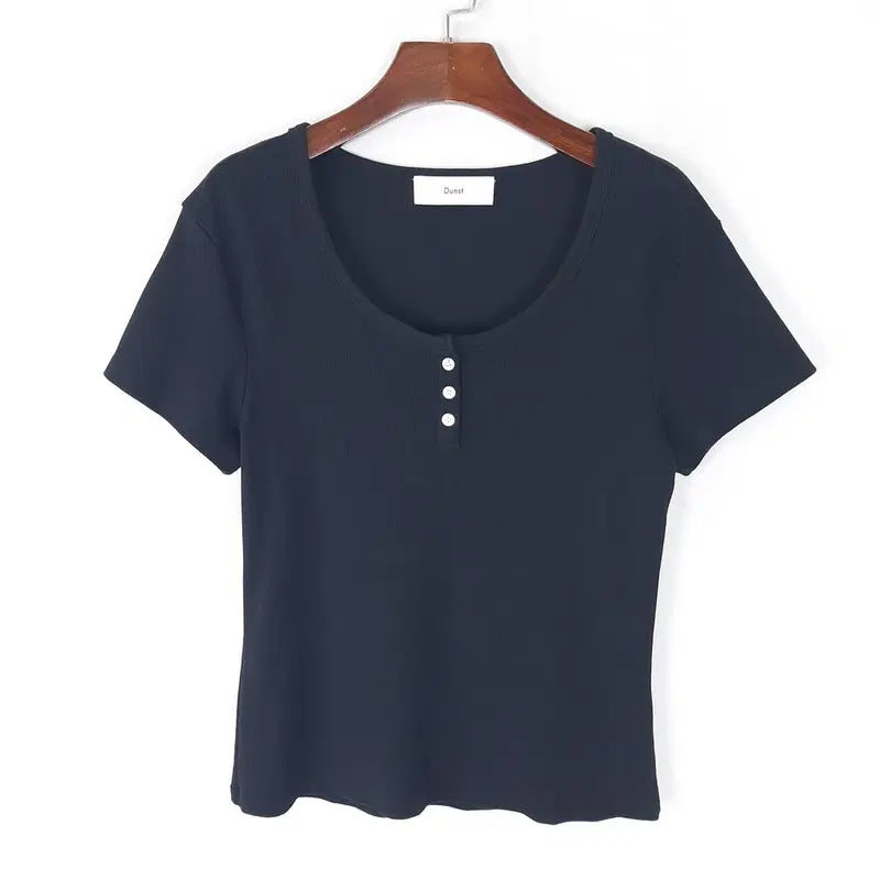 [BUNJANG] DUNST Women's Round Neck Cropped T-Shirt M / 던스트 여성 라운드 크롭티셔츠 M
