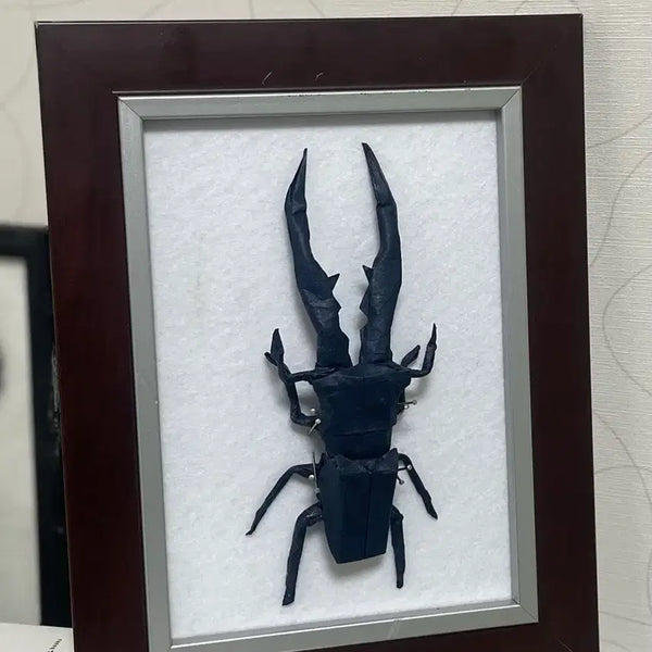 [BUNJANG] Origami Metalipher Stag Beetle Specimen / 한장 종이접기 메탈리퍼 사슴벌레 표본