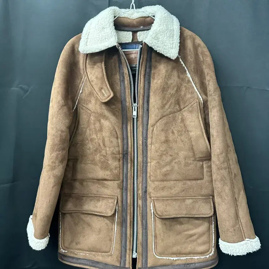 [BUNJANG] Prisoner's Work Brown Suede Mustang Jacket / 프리즘웍스 브라운 스웨이드 무스탕 자켓 95
