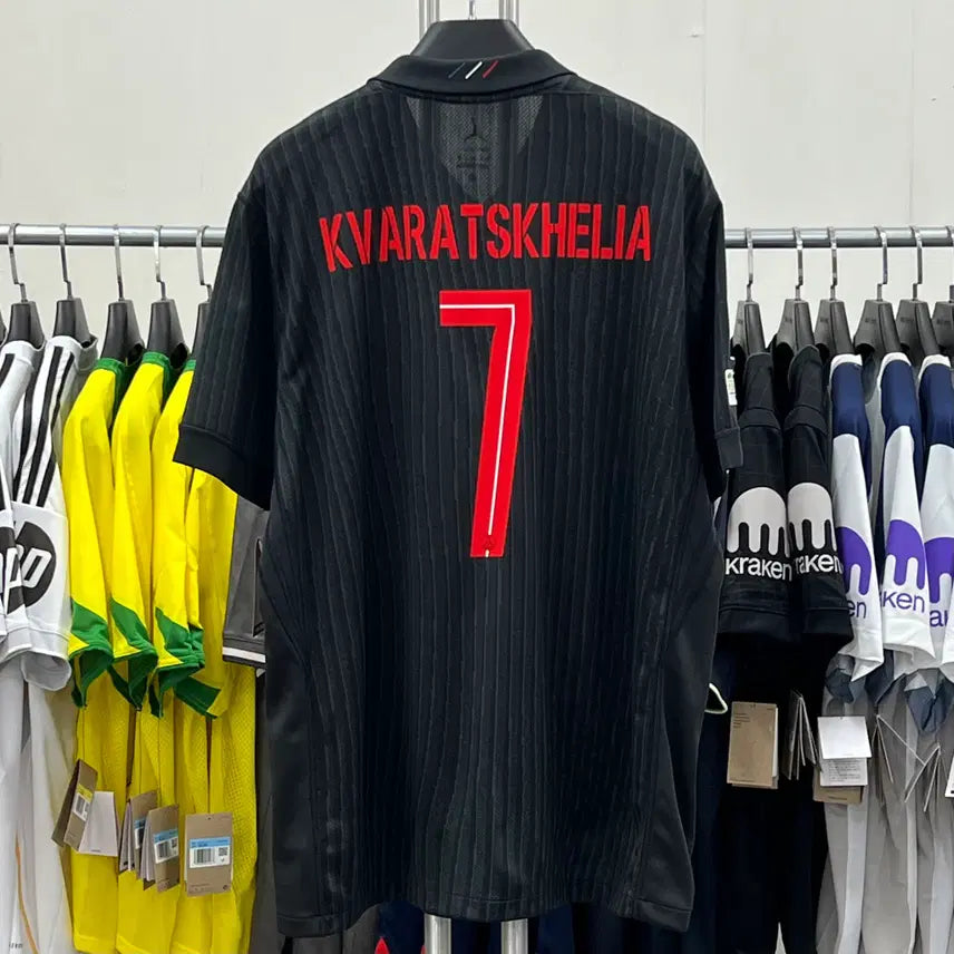 [BUNJANG] Paris Saint-Germain 25/26 4th Khvicha Kvaratskhelia Jersey / 25/26 파리생제르망PSG 4th No 7 흐비차 크바라츠헬리아 유니폼