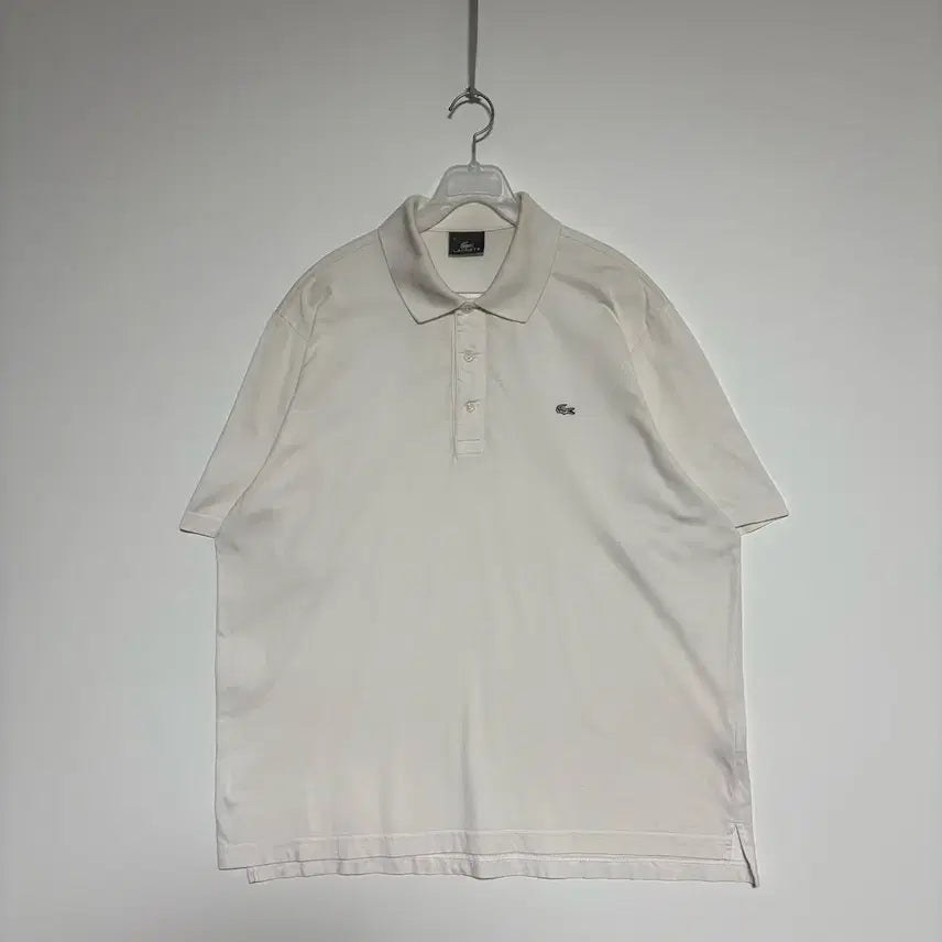 [BUNJANG] Lacoste Classic Logo Polo Shirt White Short Sleeve / 라코스테 카라티