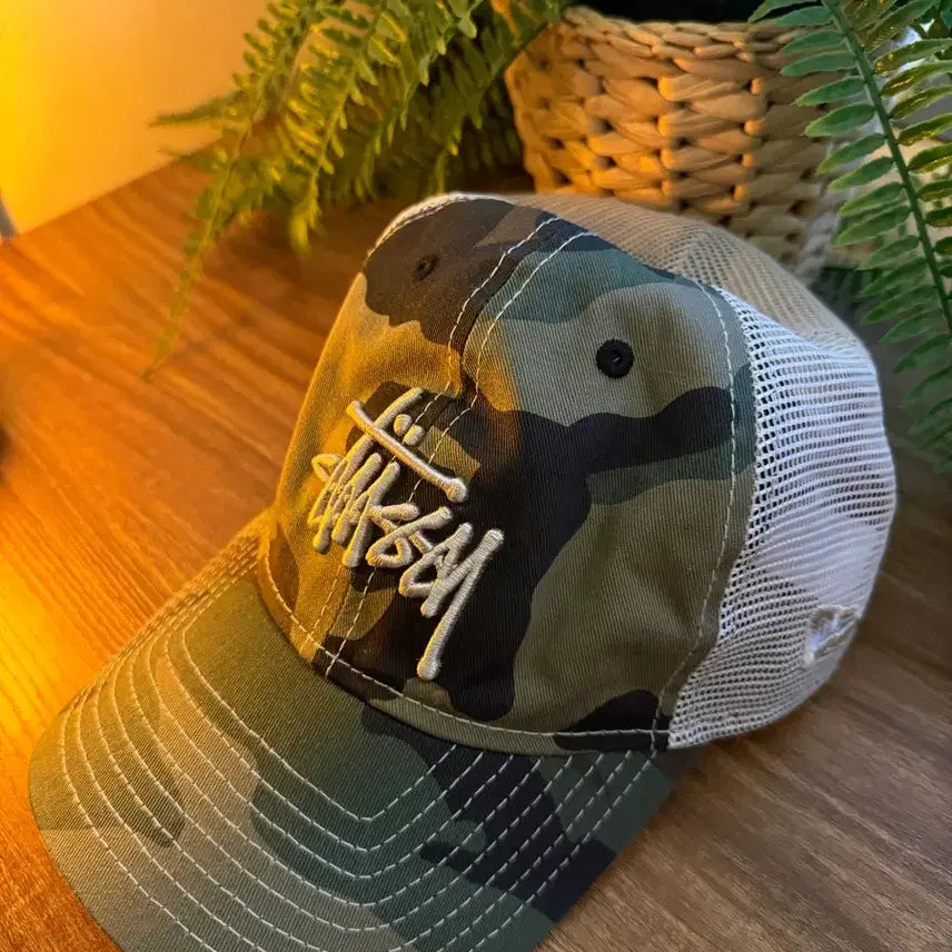 [BUNJANG] Stussy New Era Camo Mesh Cap / 스투시 뉴에라 카모 매쉬캡판매합니다.