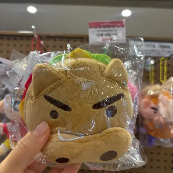 [BUNJANG] Crayon Shin-chan Bakery Pop-up Buriburi Hamburger Pouch Keychain / 짱구 베이커리팝업 부리부리 햄버거 파우치 키링 새상품