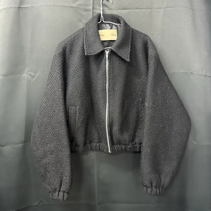 [BUNJANG] Matinkim Black Tweed Cropped Jacket / 마뗑킴 블랙 트위드 크롭 자켓