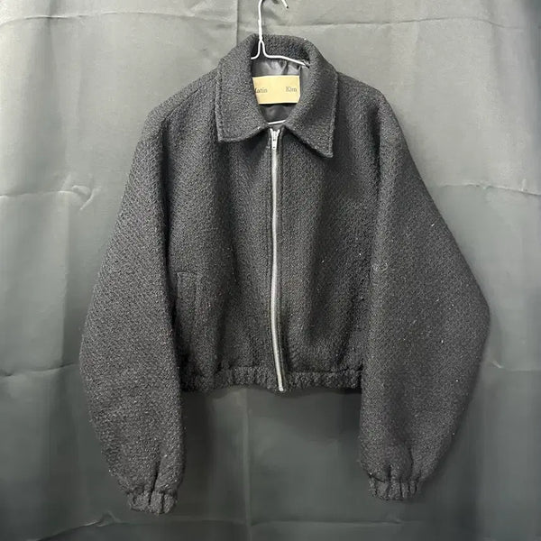 [BUNJANG] Matinkim Black Tweed Cropped Jacket / 마뗑킴 블랙 트위드 크롭 자켓