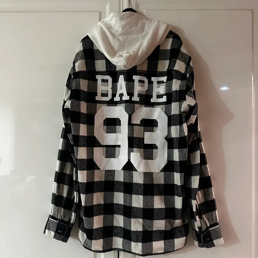 [BUNJANG] BAPE Check Hooded Shirt 2XL / [2XL]베이프 체크 후드 셔츠