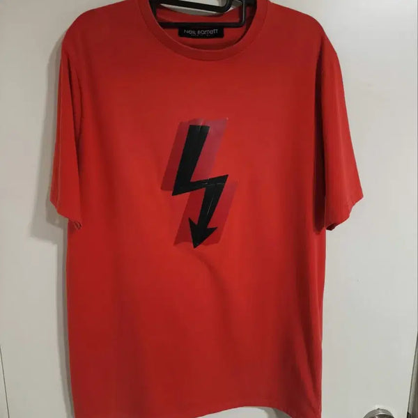 [BUNJANG] Neil Barrett Thunder Short Sleeve T-Shirt Red / M 닐바렛 썬더 반팔티셔츠 레드