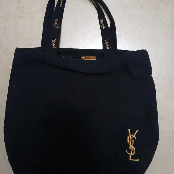 [BUNJANG] Saint Laurent YSL Logo Canvas Tote Bag Black / 생 로랑 YSL 로고 캔버스 토트백 블랙