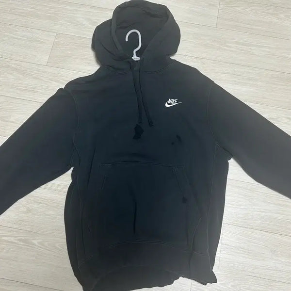 [BUNJANG] Nike Basic Logo Hoodie Black / 나이키 후드티 블랙