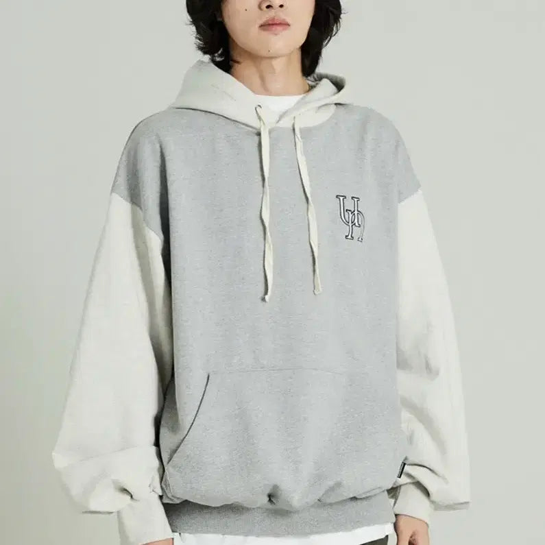 [BUNJANG] Urbanstuff Color Matching Hoodie Grey L / (L) 어반스터프 컬러 매칭 후디 그레이