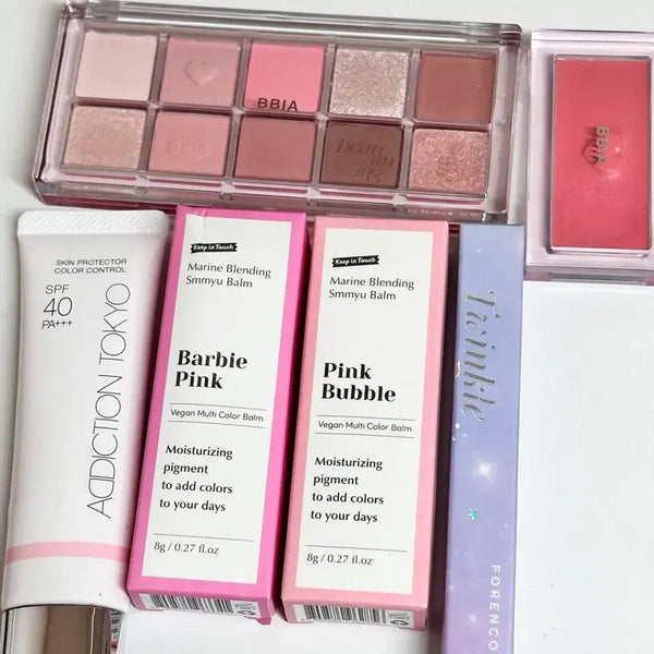 [BUNJANG] Pink Tone Makeup Bundle Set / (일괄) 여쿨 핑크 삐아 유어 핫팅, 다우니 치크 로지, 키핀터치 스며밤2, 포렌코즈 슈팅스타