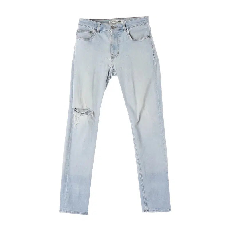 [BUNJANG] LACOSTE Custom Slim Distressed Light Blue Denim Jeans / LACOSTE 커스텀 슬림 디스트로이드 데님 30