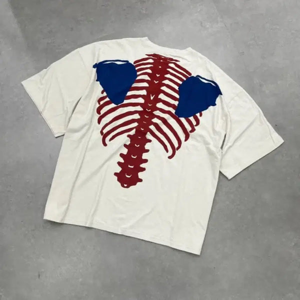 [BUNJANG] Kapital Bone T-Shirt Ivory / 캐피탈 본 티셔츠