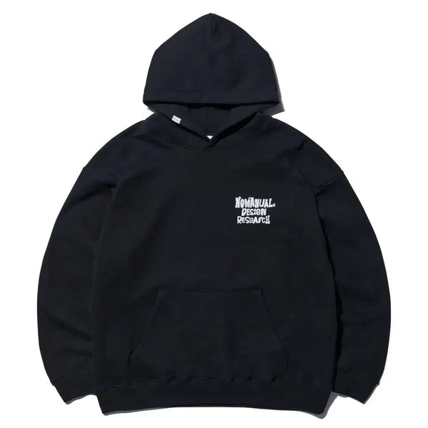 [BUNJANG] NOMENUALL Doodle Logo Hoodie Black / [L] 노메뉴얼 두들 로고 후디 블랙
