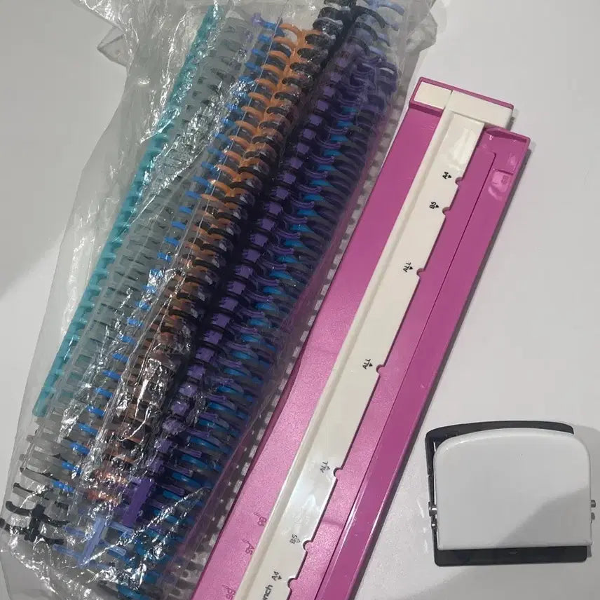 [BUNJANG] 6-Hole Puncher + Guide + 20 Rings Bundle Set / 6공 타공기 + 가이드 + 링 20개