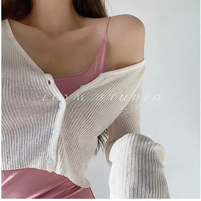 [BUNJANG] Ivory Cardigan - New / 살안타템 가디건 아이보리 새상품