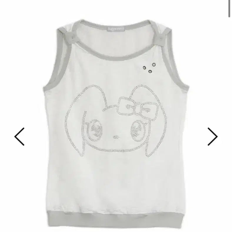 [BUNJANG] Hug Yourskin Hotfix Sleeveless Top White / 새상품급) 허그유어스킨 토깅 핫픽스 슬리브리스 화이트 나시