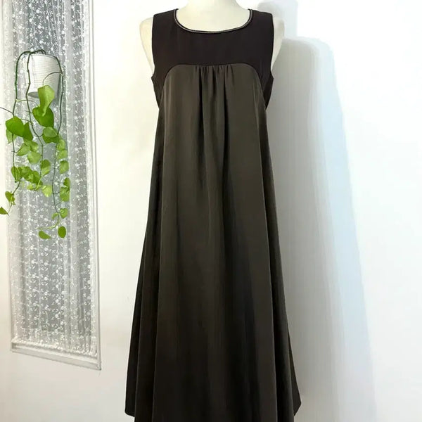 [BUNJANG] Hiroko Koshino Silk Blend Layered Dress / 수입 Hiroko Koshino 실크 원피스