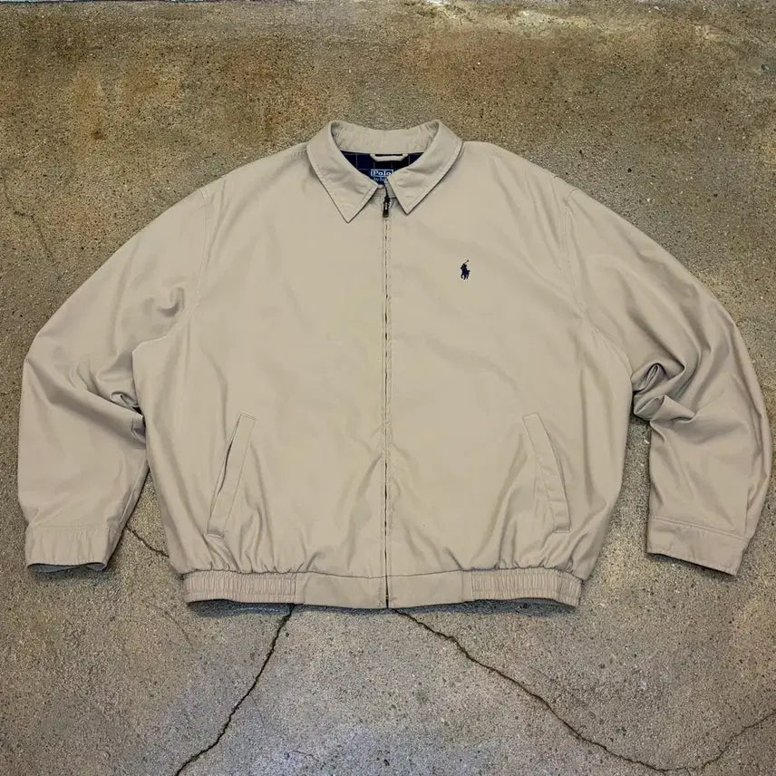 [BUNJANG] Polo Ralph Lauren Herringbone Swing Jacket Windbreaker / 새상품급 미국 빈티지 폴로랄프로렌 스윙자켓 스윙탑 헤링본자켓 바람막이