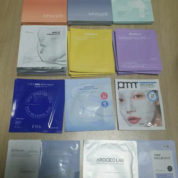 [BUNJANG] Assorted Gel Sheet Masks (Arocell, Biodance, and more) - 42 Count / 급처!!!겔.시트 마스크팩 42장(아로셀.바이오던스등 그외)