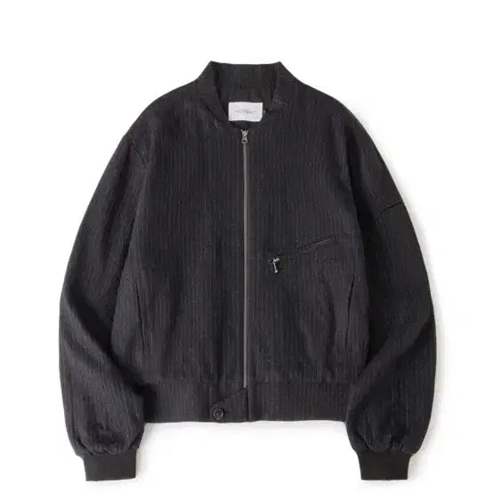 [BUNJANG] HAECHING ROOM Stripe Hairy Bomber Jacket Black / 해칭룸 Hairy Bomber Jacket Stripe Black