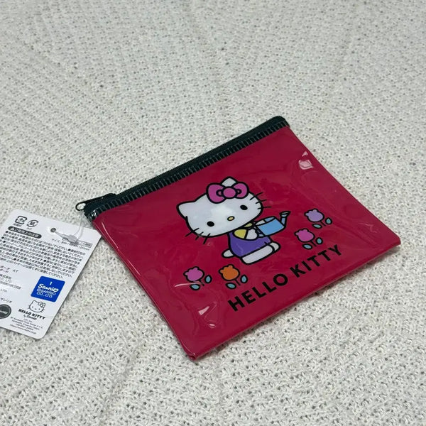 [BUNJANG] Sanrio Hello Kitty Retro PVC Flat Pouch / 산리오 헬로키티 레트로 PVC 플랫 파우치