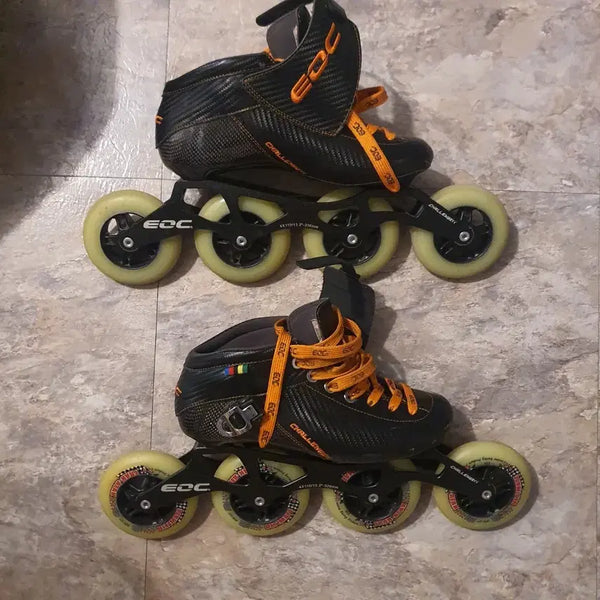 [BUNJANG] EOC Challenger Inline Skates Black Orange Size 255 / EOC 챌린저 인라인 스케이트 블랙 오렌지 사이즈 255