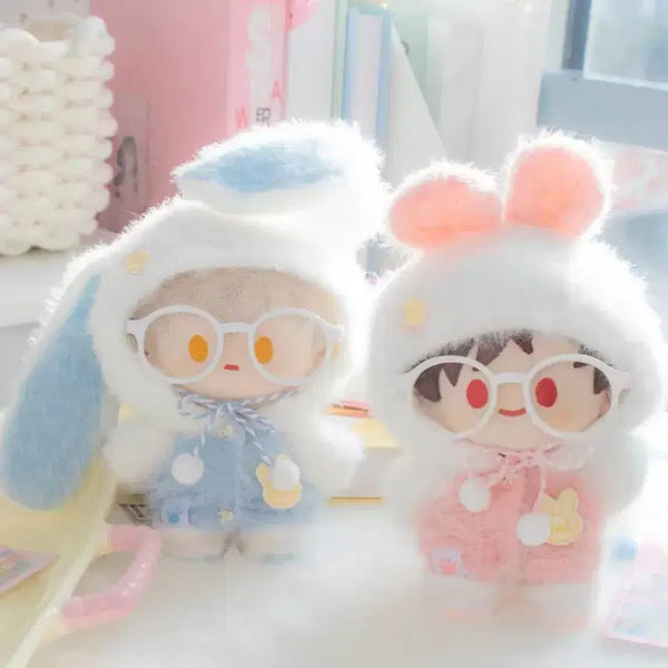 [BUNJANG] Bundle Set 10cm Rabbit Plush Doll Clothes & Socks / (일괄) 누이 털 토끼 인형 인형옷 의상 양도 판매 10cm 10깅