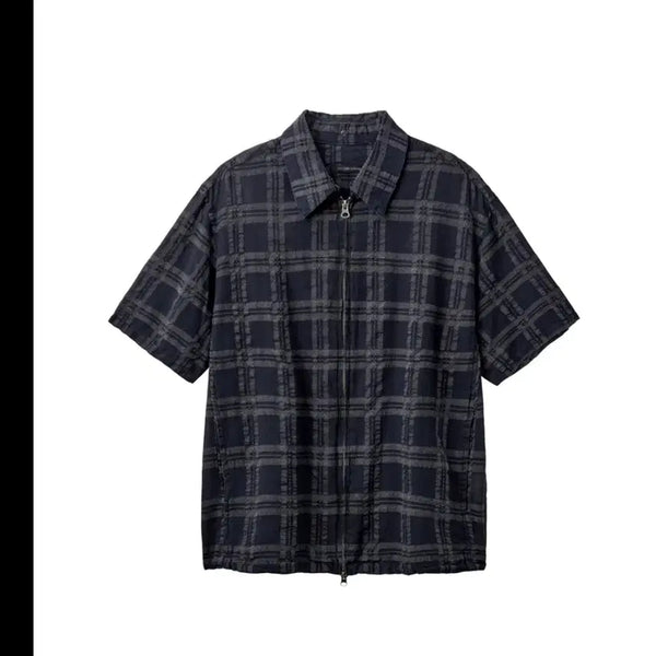 [BUNJANG] HaeChingRoom Shirket Over Dyed Check Dark Navy / 해칭룸 Shirket Over Dyed Check Dark Navy (3)