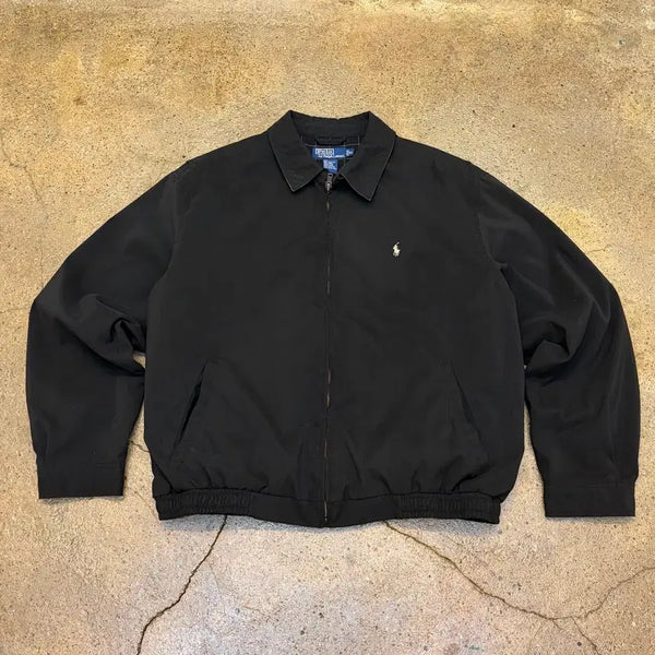 [BUNJANG] Polo Ralph Lauren Black Herringbone Swing Jacket / 새상품급 미국 빈티지 폴로랄프로렌 블랙 스윙자켓 스윙탑 헤링본자켓