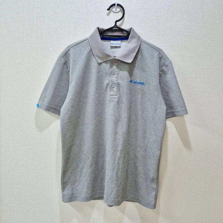[BUNJANG] Columbia Short Sleeve Polo Shirt - Grey / 컬럼비아 반팔 카라티 그레이
