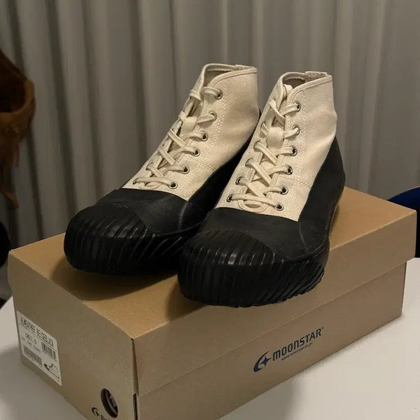 [BUNJANG] Moonstar All Weather High-Top Sneakers Beige/Black 270 (43) / 문스타 올웨더 베이지/블랙 270(43)