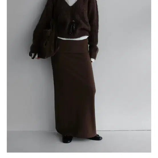 [BUNJANG] Laroom Grove Skirt Brown / 라룸 그로브 스커트 브라운