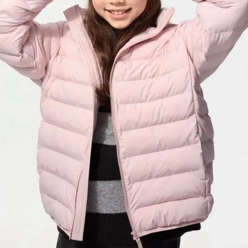 [BUNJANG] Uniqlo Kids PuffTech Puffer Jacket Pink Size 140 / 교신 가능 유니클로 키즈 퍼프테크 핑크 140