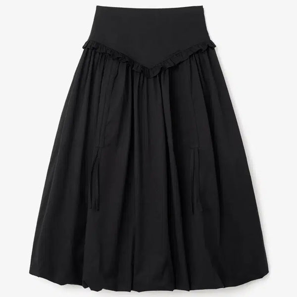 [BUNJANG] Milo Women Balloon Shirring Maxi Skirt Black / 밀로 우먼 벌룬 셔링 맥시 스커트 [블랙]