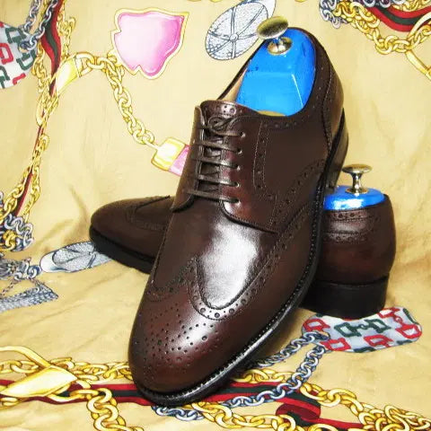 [BUNJANG] Salvatore Ferragamo TRAMEZZA Wingtip Brogue Oxford Shoes / 이태리명품 페라가모 최상위 트라메짜 브로그 윙팁 옥스포드 250