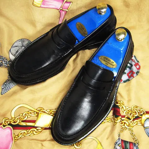 [BUNJANG] Salvatore Ferragamo Calfskin U-Tip Penny Loafers / 이태리명품 페라가모 다크네이비블루 카프 U팁 페니로퍼 255