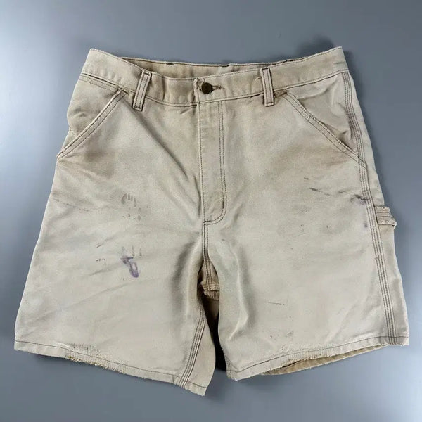 [BUNJANG] Vintage Carhartt Carpenter Distressed Shorts (32) / 빈티지 칼하트 카펜터 디스트레스드 쇼츠 32