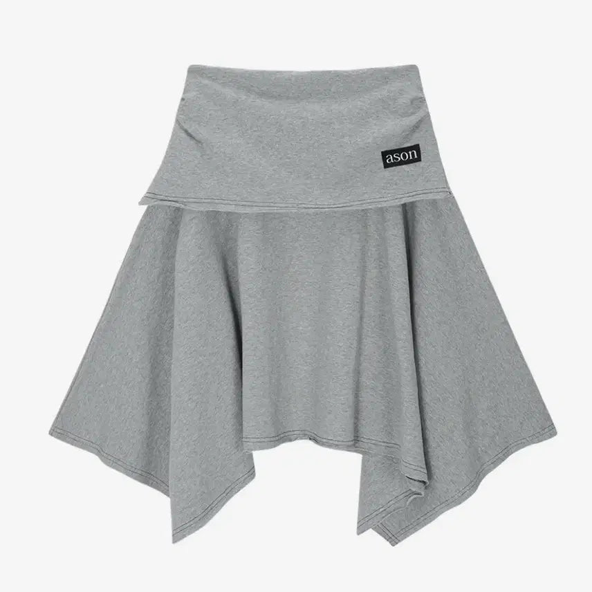 [BUNJANG] Az on Lena Unbalanced Skirt Grey / 애즈온 레나 언발란스 스커트 그레이