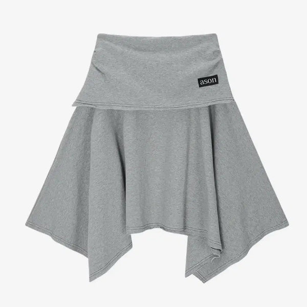 [BUNJANG] Az on Lena Unbalanced Skirt Grey / 애즈온 레나 언발란스 스커트 그레이