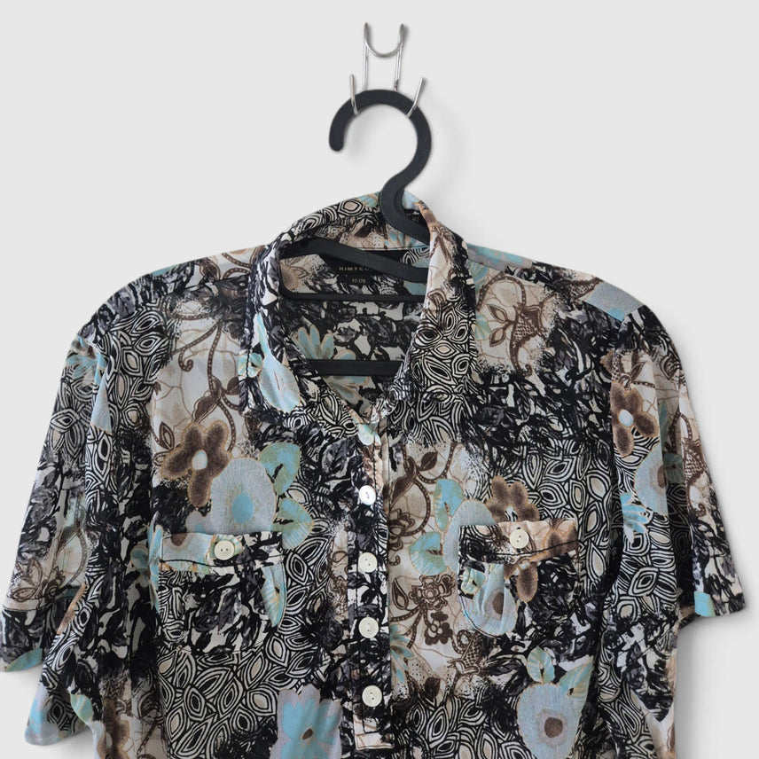 [BUNJANG] Designer Short-Sleeve Collar Blouse / [100]김연주 디자이너 여름 블라우스 반팔카라티 여성