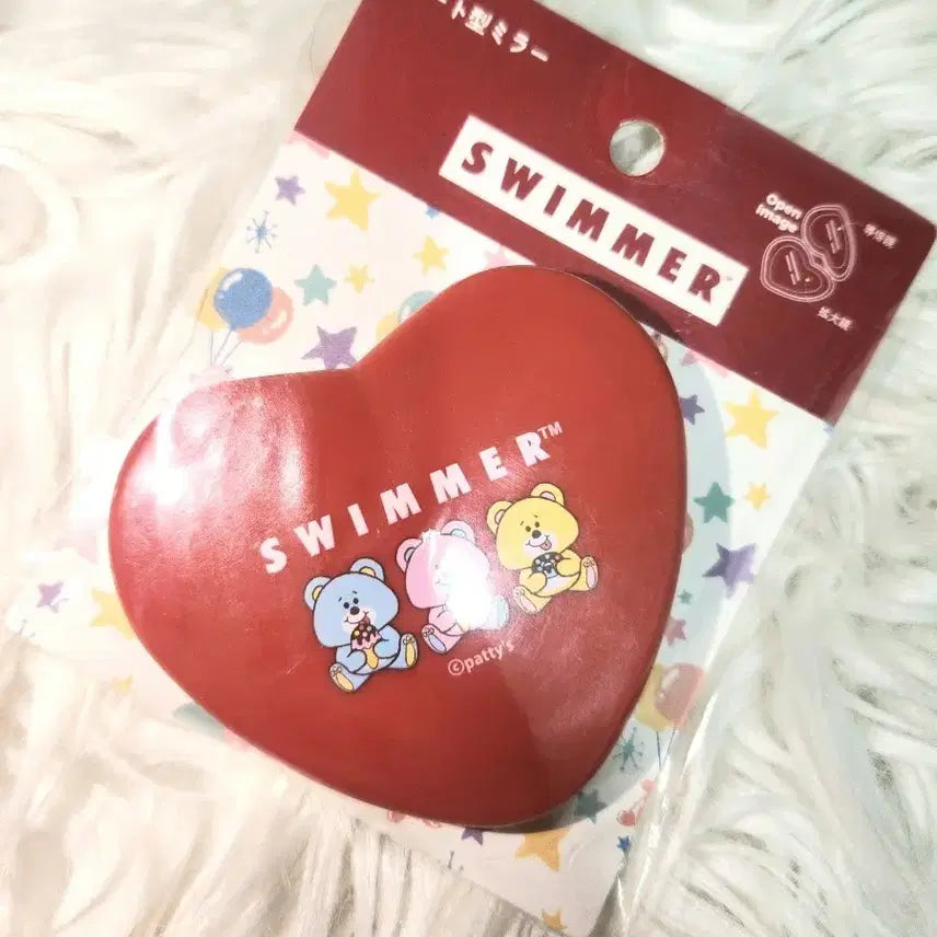 [BUNJANG] Swimmer Heart Handheld Mirror / [미사용] 스위머 하트 손거울 (오늘만 할인!!!)