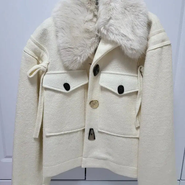 [BUNJANG] Regina Pyo Ivory Wool Jacket S / 레지나표 아이보리 울자켓 s